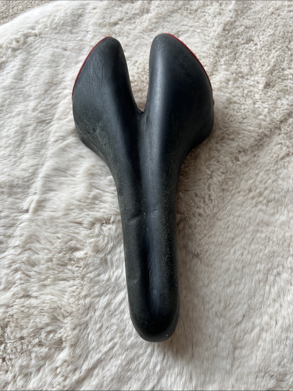 Specialized Black and Red Cutaway Bike Saddle